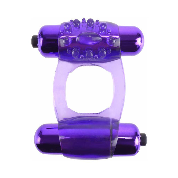 Pipedream Fantasy C-Ringz Duo-Vibrating Super Ring With Dual Bullets Purple