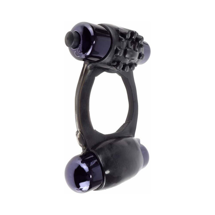 Pipedream Fantasy C-Ringz Duo-Vibrating Super Ring With Dual Bullets Black