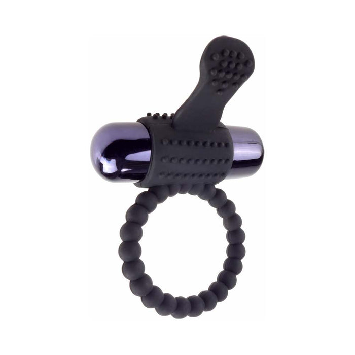 Pipedream Fantasy C-Ringz Vibrating Silicone Super Ring With Bullet Black