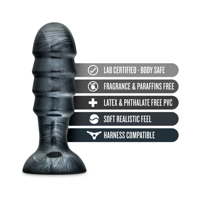 Blush Jet Bruiser 7.5 in. Anal Plug Carbon Metallic Black