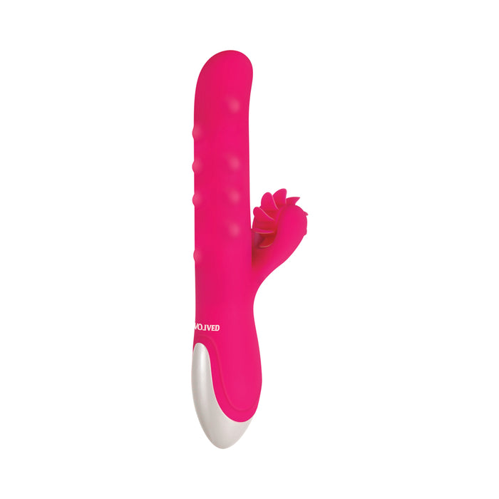 Evolved Love Spun Rechargeable Silicone Dual Stimulator Pink