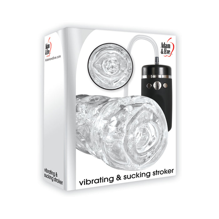 Adam & Eve Remote-Controlled Vibrating & Sucking Vacuum Stroker Clear