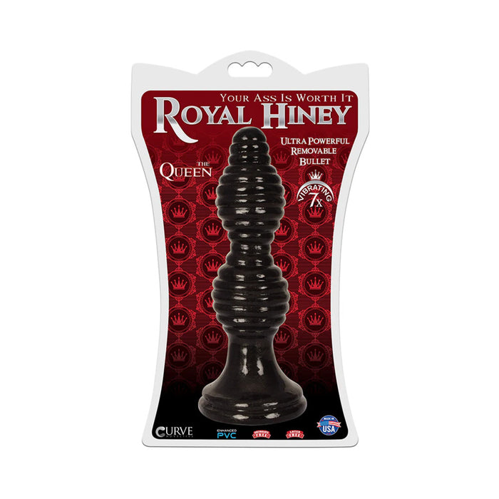 Curve Toys Royal Hiney The Queen Vibrating Anal Plug Black