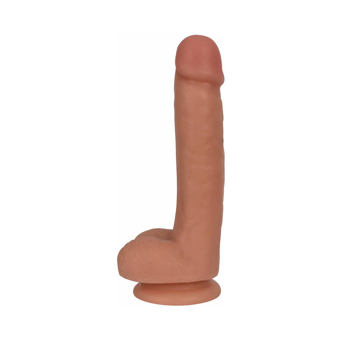 Curve Toys Thinz 7 in. Slim Dildo with Balls & Suction Cup Beige