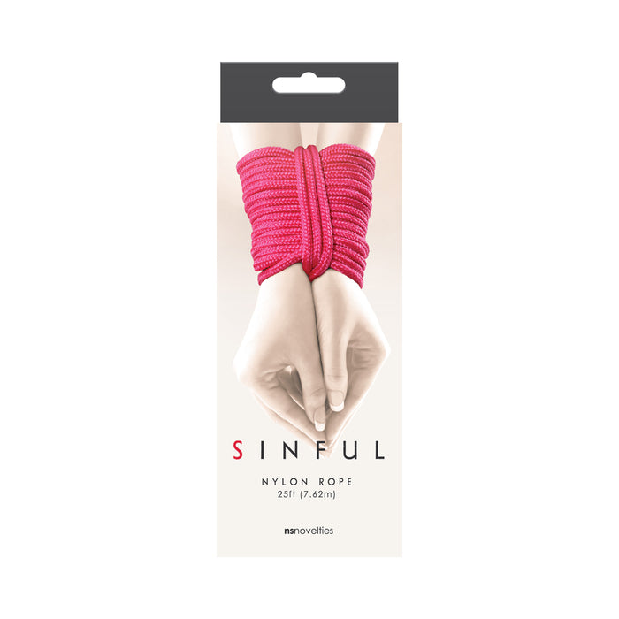 Sinful Nylon Rope 25 ft. Pink