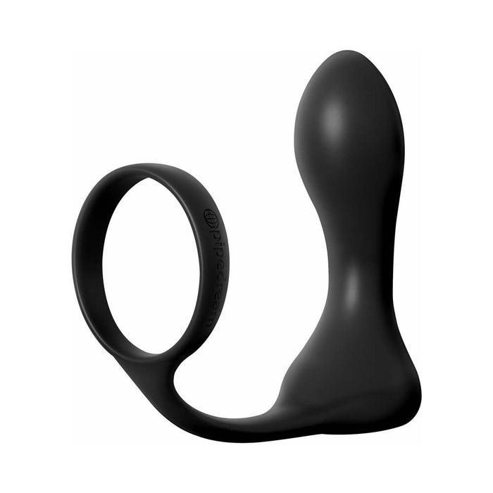 Pipedream Anal Fantasy Elite Collection Ass-Gasm Pro Vibrating Cockring & Plug Black