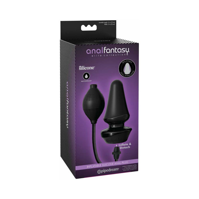 Pipedream Anal Fantasy Elite Collection Inflatable Silicone Anal Plug Black