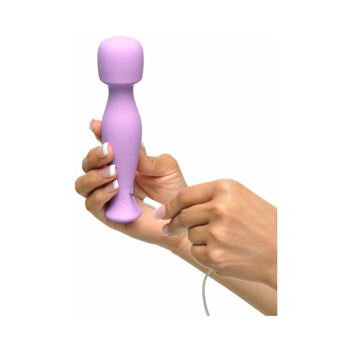 Pipedream Fantasy For Her Body Massage-Her Rechargeable Silicone Wand Vibrator Purple