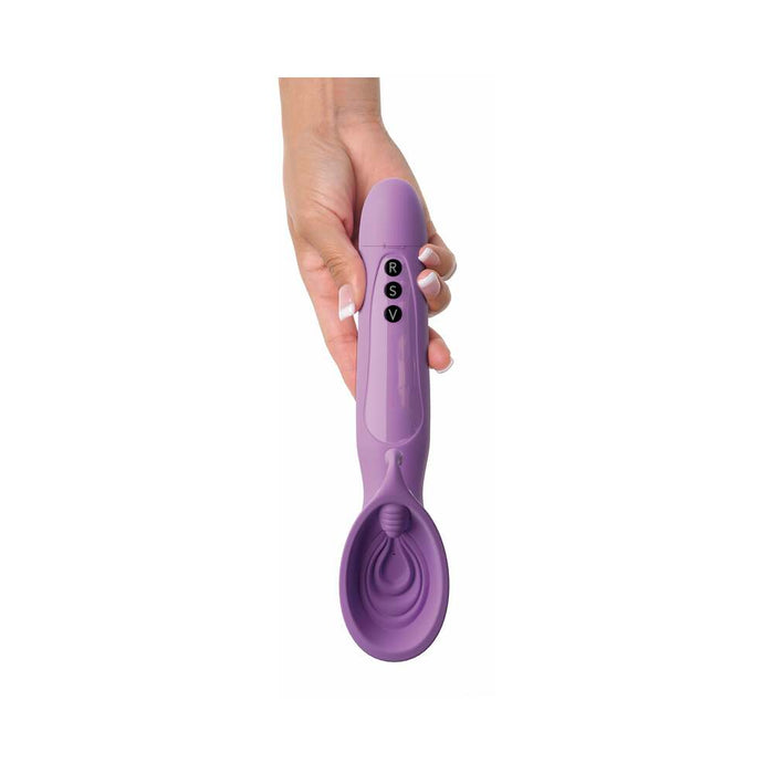 Pipedream Fantasy For Her Vibrating Roto Suck-Her Silicone Vulva Pump Purple