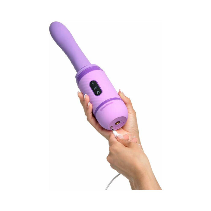 Pipedream Fantasy For Her Love Thrust-Her Rechargeable Silicone Thrusting Vibrator Purple
