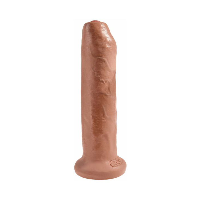 King Cock 7 in. Uncut Cock Realistic Dildo With Moveable Foreskin & Suction Cup Tan