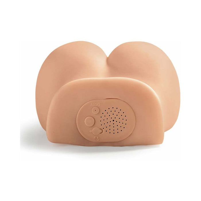 PDX Dirty Talk Interactive Mini Fuck Me Silly Rechargeable Vibrating Dual-Entry Masturbator Beige