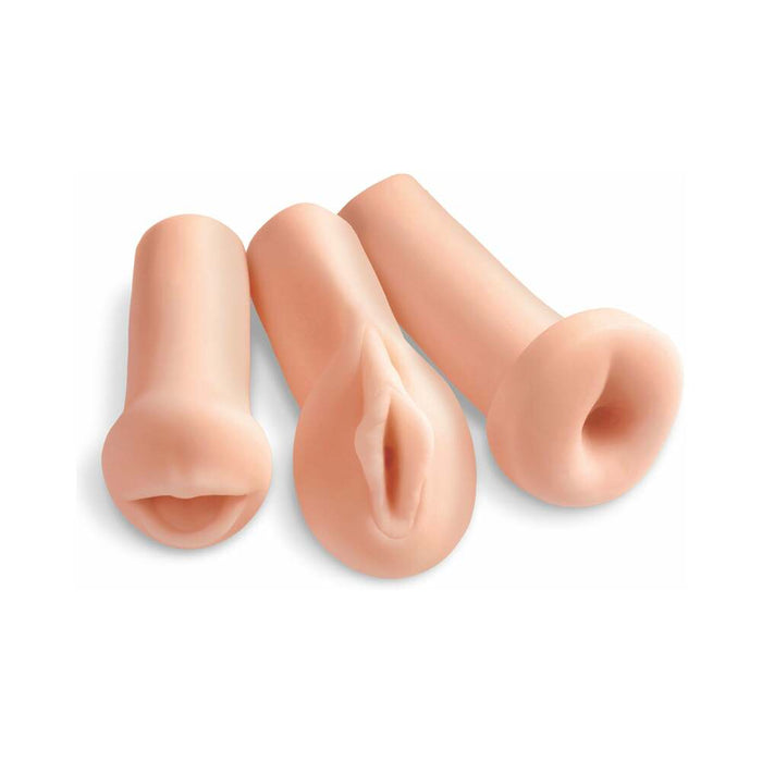 PDX All 3 Holes 3-Piece Stroker Set Beige