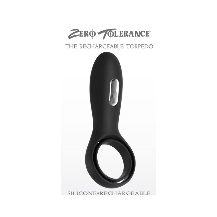 Zero Tolerance The Torpedo Rechargeable Vibrating Silicone Cockring Black