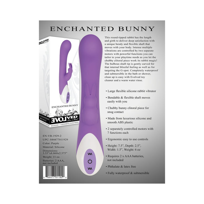 Evolved Enchanted Bunny Silicone Rabbit Vibrator Purple