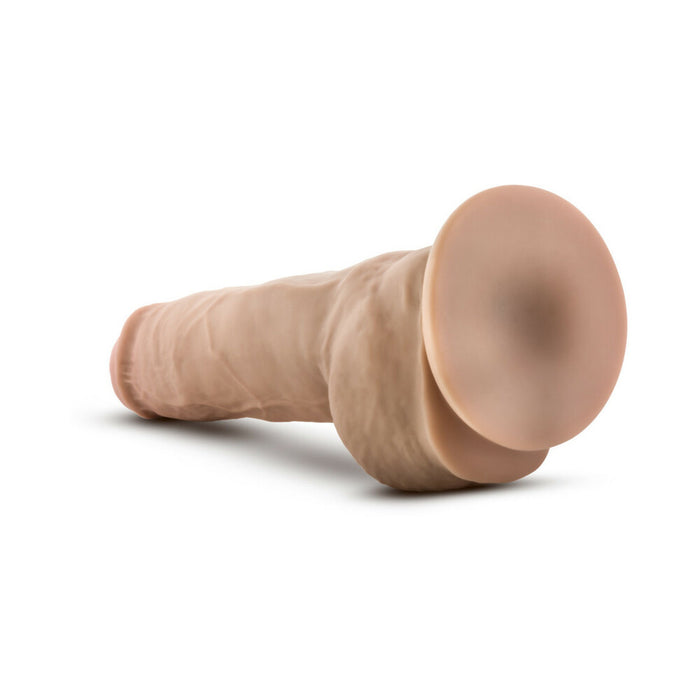 Blush Au Naturel Big Boy 10 in. Posable Dual Density Dildo with Balls & Suction Cup Beige