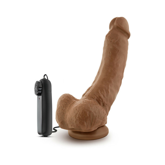 Blush Loverboy The Boxer Remote-controlled 9 in. Vibrating Dildo with Balls & Suction Cup Tan