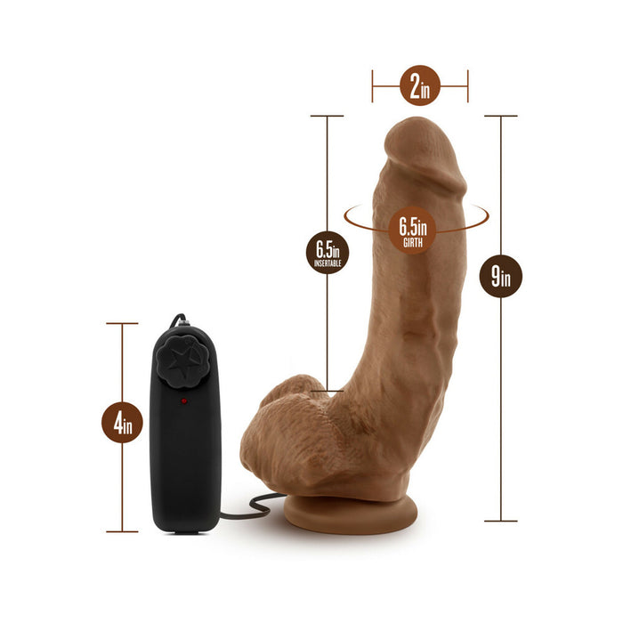 Blush Loverboy The Boxer Remote-controlled 9 in. Vibrating Dildo with Balls & Suction Cup Tan