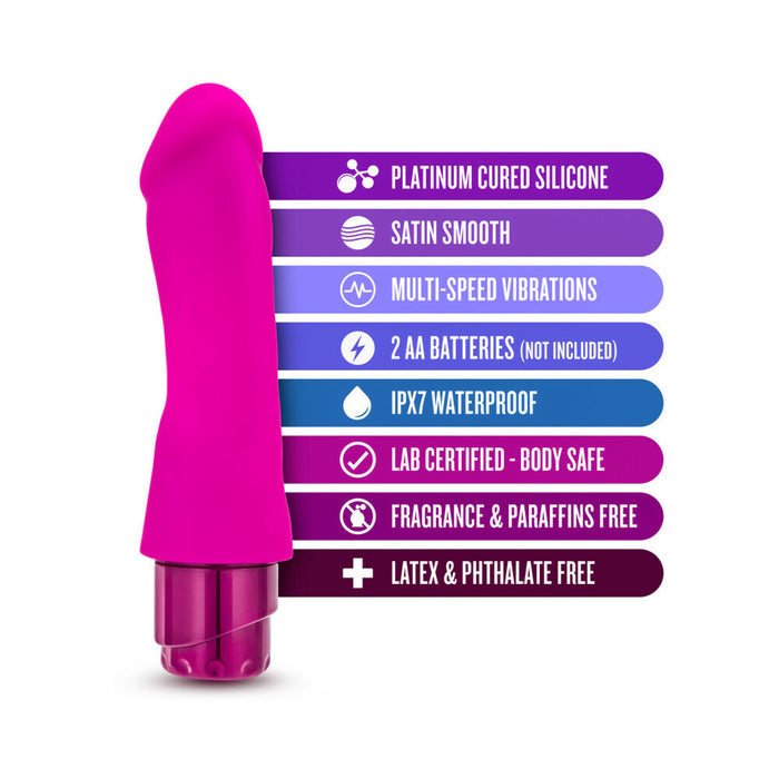 Blush Luxe Marco 7.75 in. Silicone Vibrating Dildo Pink