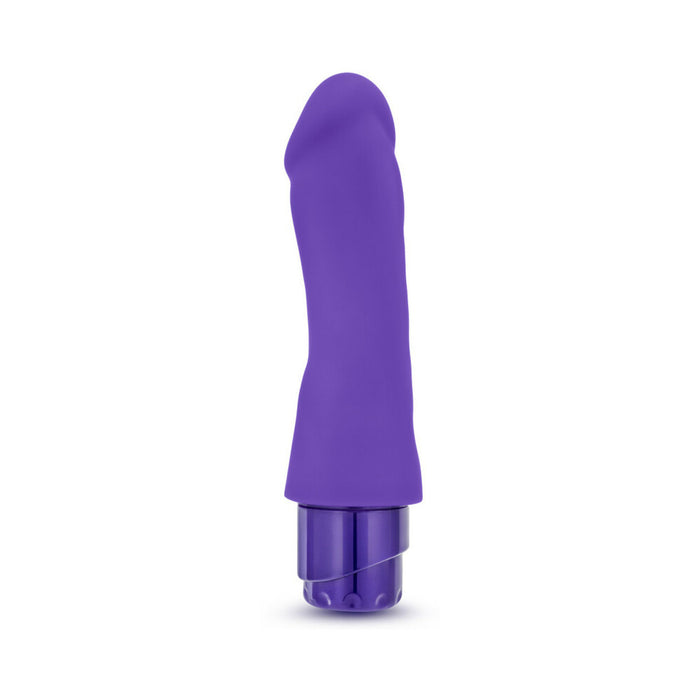 Blush Luxe Marco 7.75 in. Silicone Vibrating Dildo Purple