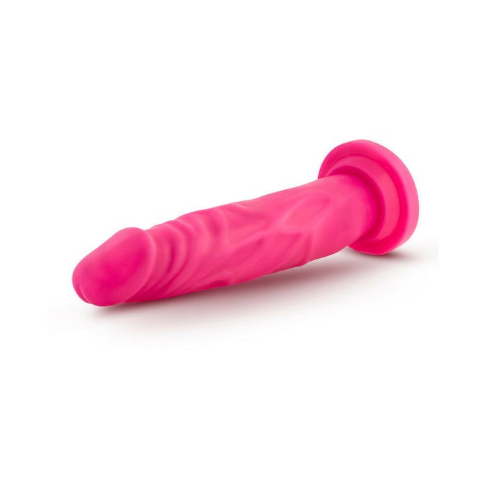 Blush Neo 7.5 in. Dual Density Dildo with Suction Cup Neon Pink