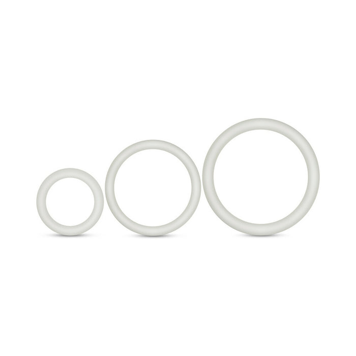 Blush Performance VS4 Pure Premium Silicone Cockrings 3-Pack Set White