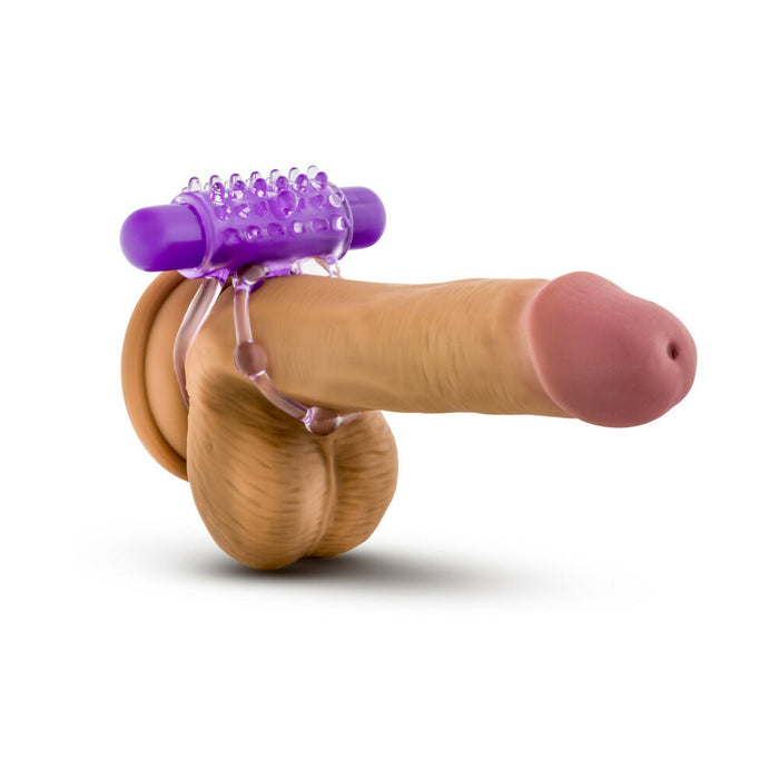 Play with Me The Player Vibrating Double Strap Cockring Purple