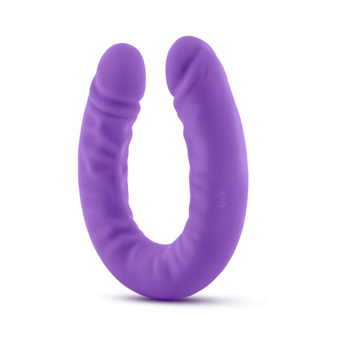 Blush Ruse Realistic 18 in. Silicone Slim Double Dong Dual Ended Dildo Purple