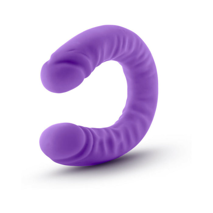 Blush Ruse Realistic 18 in. Silicone Slim Double Dong Dual Ended Dildo Purple