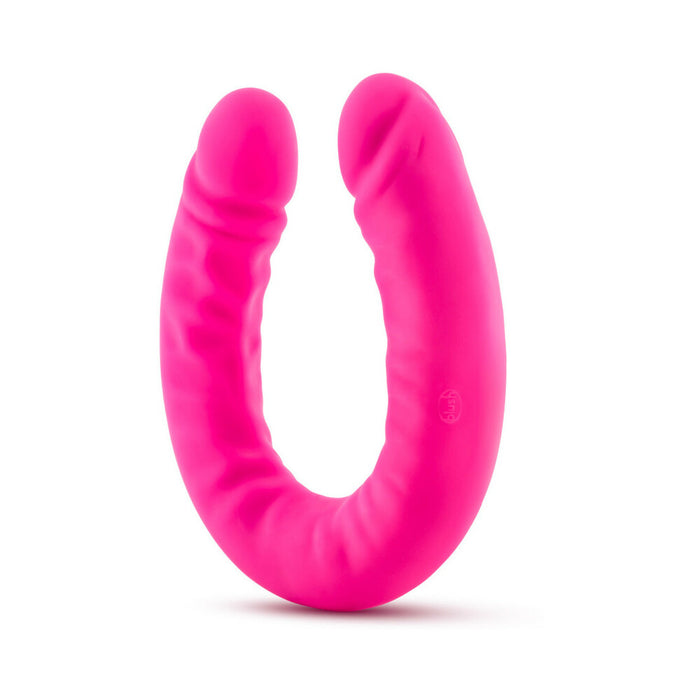 Ruse Realistic 18 in. Silicone Slim Double Dong Dual Ended Dildo Hot Pink