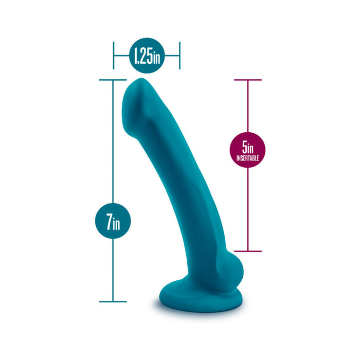 Blush Temptasia Reina 7 in. Silicone Dildo with Suction Cup Teal