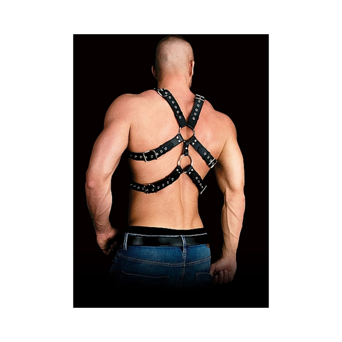 Ouch! Andres Masculine Masterpiece Adjustable Chest Harness Black