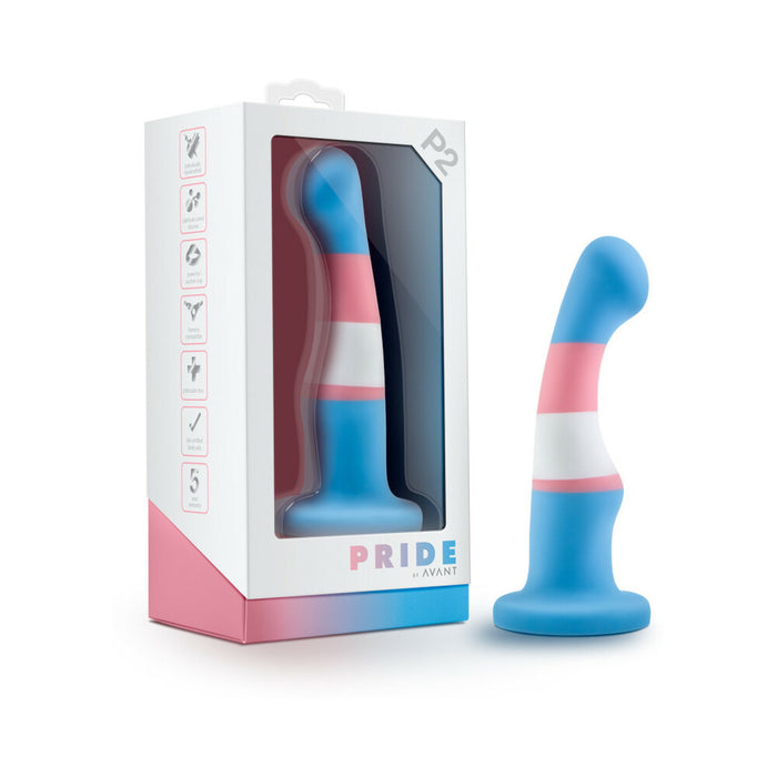 Blush Avant Pride P2 True Blue 6 in. Silicone Dildo with Suction Cup