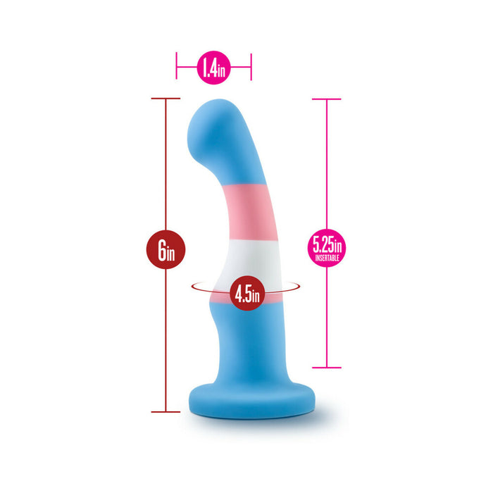 Blush Avant Pride P2 True Blue 6 in. Silicone Dildo with Suction Cup