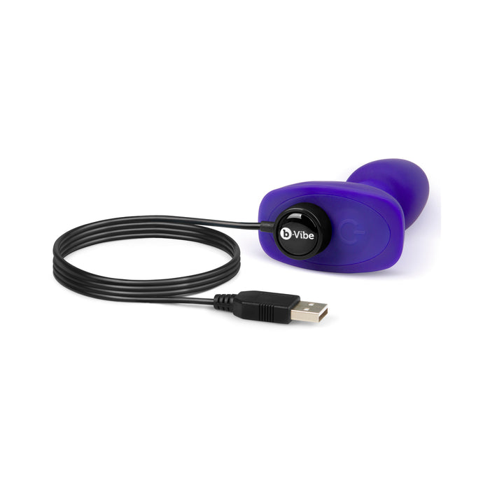 b-Vibe Rimming Petite Rotating and Vibrating Remote Control Plug Purple