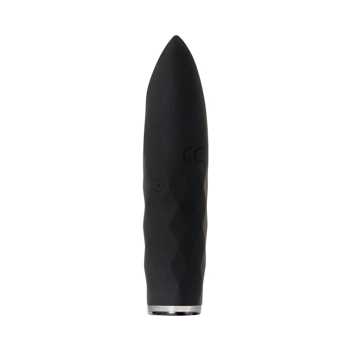 Evolved On The Spot Light-Up Rechargeable Silicone Bullet Vibrator Black