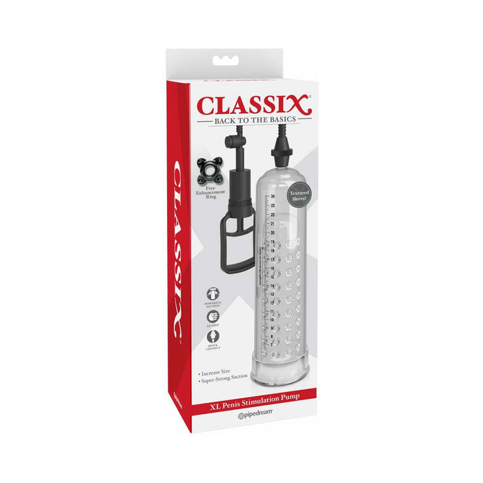 Pipedream Classix XL Penis Stimulation Pump Clear/Black