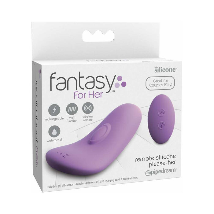 Pipedream Fantasy For Her Remote Silicone Please-Her Rechargeable Vibrator Purple
