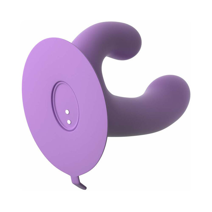 Pipedream Fantasy For Her Duo Pleasure Wallbang-Her Rechargeable Silicone Dual Stimulator With Suction Cup Purple