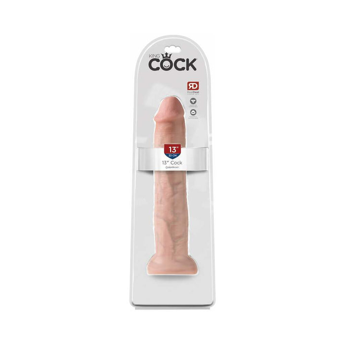 Pipedream King Cock 13 in. Cock Realistic Dildo With Suction Cup Beige