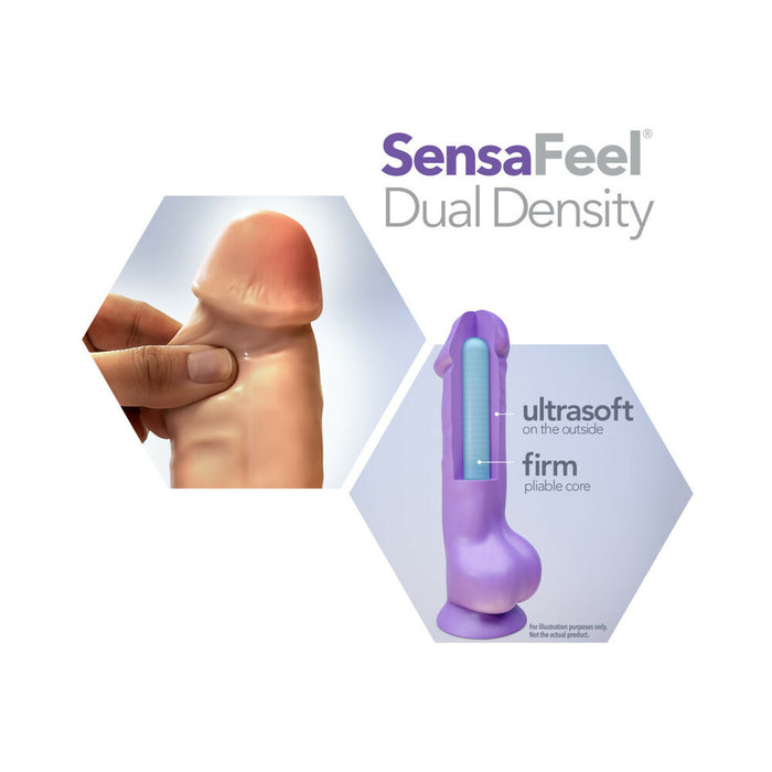 Au Naturel Daddy 14 in. Posable Dual Density Dildo with Balls Beige