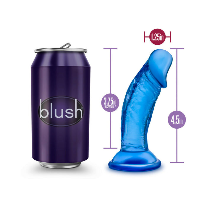 Blush B Yours Sweet n' Small 4 in. Dildo with Suction Cup Blue