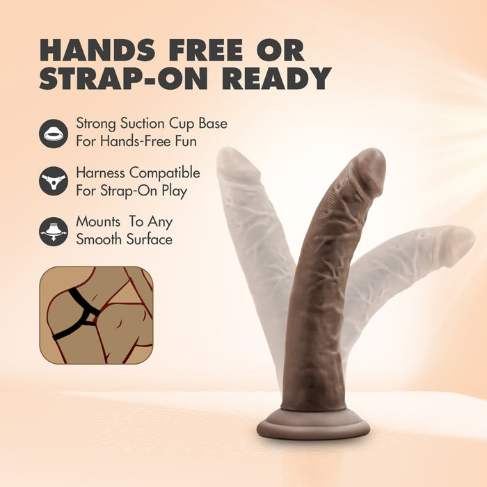 Dr. Skin Realistic 7.5 in. Dildo Brown