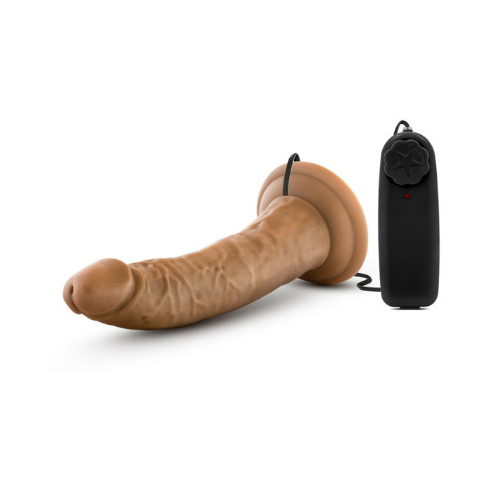 Blush Dr. Skin Dr. Dave Realistic 7 in. Vibrating Dildo with Suction Cup Tan