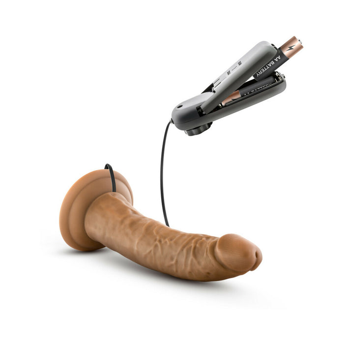 Blush Dr. Skin Dr. Dave Realistic 7 in. Vibrating Dildo with Suction Cup Tan