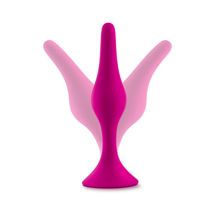 Blush Luxe 3-Piece Silicone Beginner Plug Kit Pink