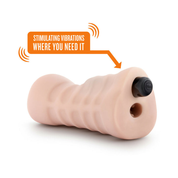 M for Men Angie Oral Stroker with Bullet Vibrator Beige