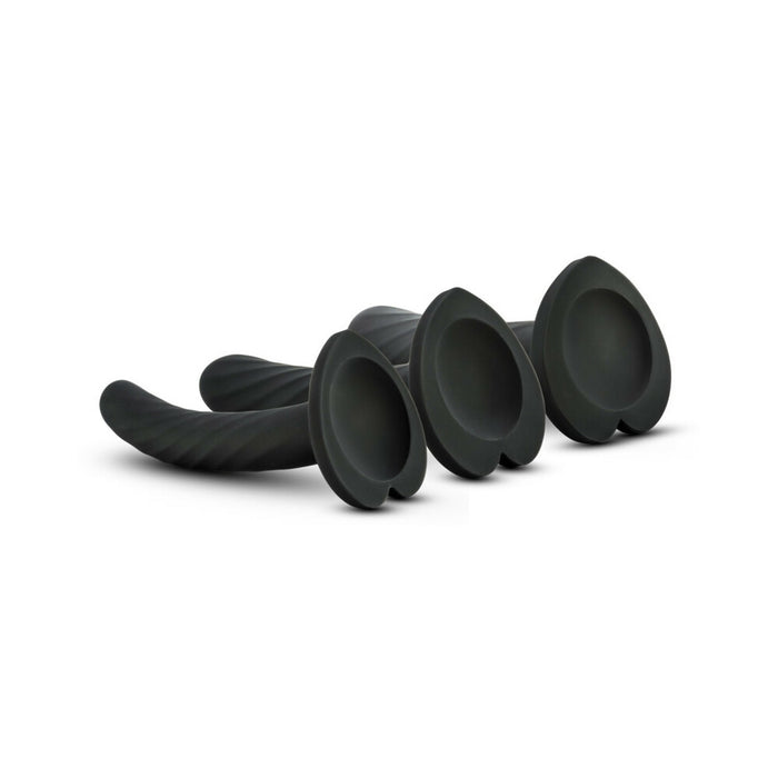 Blush Temptasia Twist Kit 3-Piece Silicone Dildo Set Black