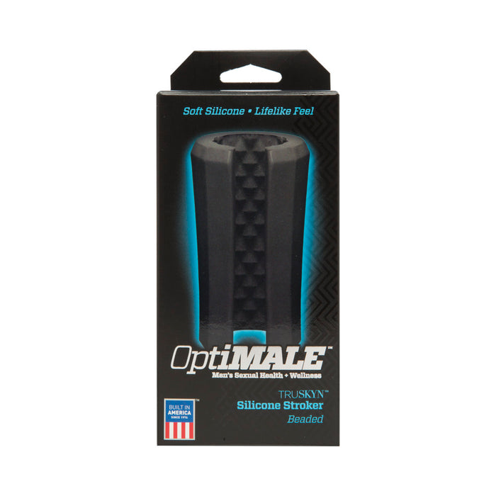 OptiMALE TRUSKYN Silicone Stroker Beaded Black