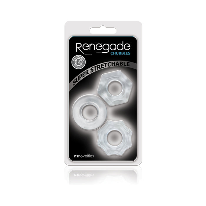 Renegade Chubbies Cock Rings 3-Pack Clear
